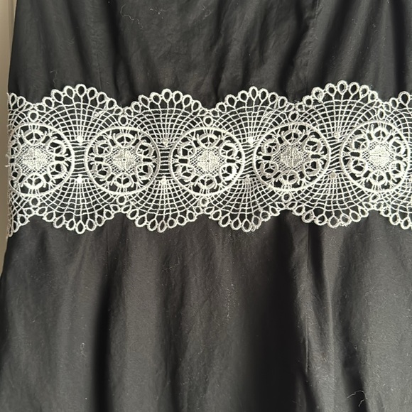 Loft black with white lace dress - Picture 4 of 5